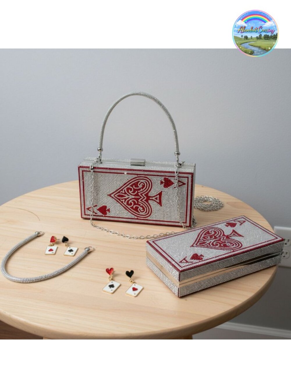 Diamond Evening Clutch Crystal Minaudiere Crossbody Bag with Chain Strap